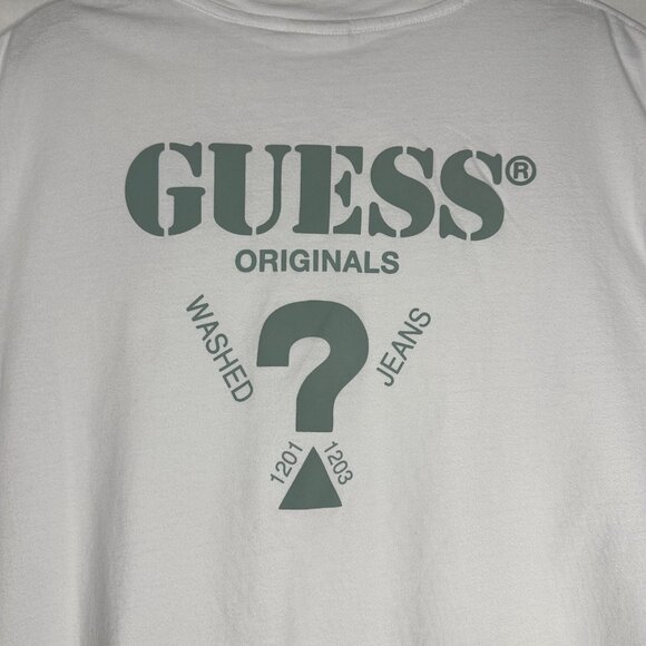 Guess Originals Shirt Men M White Summer Graphic Casual Classic Streetwear - Picture 9 of 16